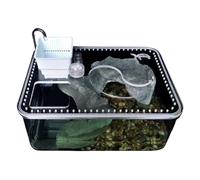 XPSHP25112 Tanque de Reptiles Tanque de cría Tortugas Agua y Tierra con Plataforma Secado al Sol Escritorio pequeño Fácil Montaje