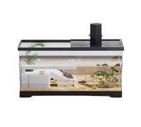 XPSHP25112 Tanque de Reptiles Turtle Jar Pequeño Paisaje Ecológico Escritorio Hogar con Protector Solar Fácil Montaje(Pequeño)