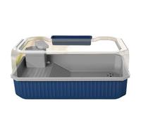 XPSHP25112 Tanque de Reptiles Villa Familiar con Tanque de Tortugas y solárium, terraza for Escalar, Caja cría Fácil Montaje(Blue)