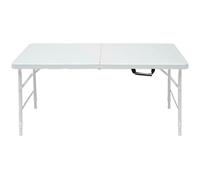 XPSSJMU Mesa de Ocio de 124,97 cm, Plegable, Regulable en Altura, Apta para Uso en Exteriores/hogar/Oficina, Inoxidable y fácil de Limpiar (Blanca).