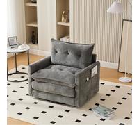 XPSSJMU Sillón de salón giratorio 360° con reposabrazos, sofá individual grande para salón, dormitorio, estudio y oficina, sillón de estilo moderno con cojín, ideal para relajarse y divertirse