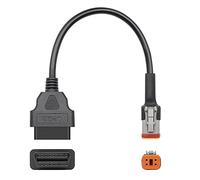 XPSZDBS Cable Adaptador de 4 Pines a 16 Pines OBD2 para diagnóstico de Fallos del Motor y Detector para Motocicletas Harley, Cable Adaptador OBD