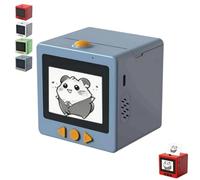 Xpwghap Sticker Box Printer Ai,ai Sticker Box Printer,Smart-Voice Stickerbox,with 2.4" Display,Inkless Portable,Mini For Offices and Schools(C)