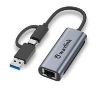 XQAMEU WAVLINK Adaptador USB a Ethernet 2.5G, 2500Mbps USB C a Ethernet Adapter