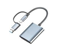 XQDs - Lector de tarjetas de memoria con dos interfaces USB C/USB, función de lectura simultánea para flujos de trabajo de edición de vídeo para lector de tarjetas de la serie G/M