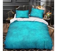 XQGASOEBN 3 Piezas Microfibra Impresión 3D OceanWaveTexture Juego Fundas Edredón Diseño 3D Funda Almohada Antibacteriana AbstractBlueBackground Funda Edredon for jóvenes Super King（260x220cm）