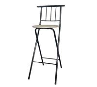 XQJLBZA Silla Alta de Bar Plegable Moderna y Portátil de 75 cm, Taburete Alto para Oficina, Hogar, Cocina, Fiestas y Desayunos(Wood)