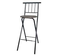 XQJLBZA Silla Alta de Bar Plegable Moderna y Portátil de 75 cm, Taburete Alto para Oficina, Hogar, Cocina, Fiestas y Desayunos(Brown)