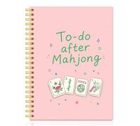 XQLZY To Do After Mahjong Pink Spiral Notebook, Inspirational Quotes Spiral Notebook Gifts for Women Mom Sister BFF