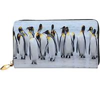 XqmarT Carteras de Vida Silvestre de Las Islas Malvinas de pingüino Cartera de Gran Capacidad para Hombres y Mujeres Carteras de Tarjeta de crédito Cartera de Cuero de Microfibra