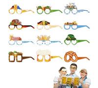 XQMMGO 24 gafas de fiesta Oktoberfest, decoración de Oktoberfest, gafas de festival, decoración de fiesta en la piscina, gafas de fiesta hawaiana, gafas de papel para fiesta de playa