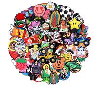 XQNB Lote de 25, 50, 100 piezas al azar diferentes dijes para zapatos, decoración de zapatos para niños, niñas, hombres, mujeres, fiestas, regalos de cumpleaños, Cloruro de polivinilo, PVC.