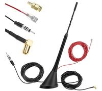 xQWORK® Antenas Dab/Dab+ Antena FM de Techo con Cable de extensión de 5 m y Adaptador SMB/SMA, Antena para techos de Coches, Alta Potencia de recepción