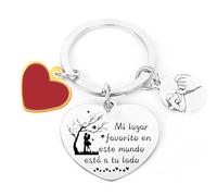 XQXQXZ Llavero de Pareja Originales Personalizado - Regalo Para Novios, Casa, San Valentín y Aniversario (8)