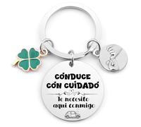 XQXQXZ Llavero de Regalo de Acero Inoxidable - Conducción Segura Te Necesito a Mi Lado - Para Hombre y Mujer, Familiar, Adecuado Para Pareja, Marido, Esposa, Novio, Novia (2)