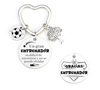 XQXQXZ Llavero de Regalo para Entrenador, Mensaje Inspirador en Español, Regalos para Entrenadores, Profesores, Regalo del día del Maestro (1)