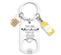 XQXQXZ Llavero para hinchas Ser del Barcelona mola un huevo Barcelona Regalo Original para Cules Perfecto para Navidad o Cumpleaños F.C Barcelona Navidad o Día del Padre Regalo Original