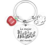 XQXQXZ llavero profesora, llavero maestra, regalo para profesora, agradecimiento profesora, dia del maestro, regalo fin de curso, llavero mejor maestra, gracias maestra, regalo original para profesora