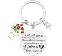 XQXQXZ Madrina regalo llavero madrina joyería llavero de dama boda cumpleaños de la madre regalo de cumpleaños de la madre regalo navidad (6)