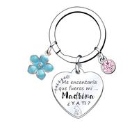 XQXQXZ Madrina regalo llavero madrina joyería llavero de dama boda cumpleaños de la madre regalo de cumpleaños de la madre regalo navidad (2)