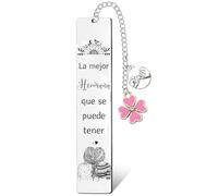 XQXQXZ Marcadores De Libros Hermana Linda Mujer Cumpleaños Graduación Regalos De Despedida Gran Hermana Mediana Para Siempre Aprecia Amor Familiar Marcapáginas Personalizado (3) (3)
