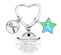XQXQXZ Regalo Abuelo Cumpleaños Llavero Abuelo Llavero Personalizados Regalos Originales para Hombre Regalos para Abuelo Regalo del Día de la Abuelo Regalos Navidad Llavero Hombre (5)