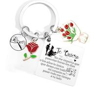 XQXQXZ regalo pareja pareja llavero graciosa Eres lo mejor que mapachao en Español para enamorados y aniversario llavero originales para regalar regalos San Valentín, novios, amor, romántico Pareja
