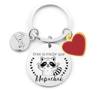 XQXQXZ regalo pareja pareja llavero graciosa Eres lo mejor que mapachao en Español para enamorados y aniversario llavero originales para regalar regalos San Valentín, novios, amor, romántico Pareja