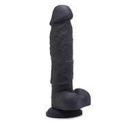 Xr Brands AG371-BLACK Consolador de Silicona con Bolas Su, Negro, Talla única