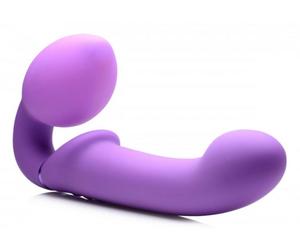 XR Brands Arnés vibrador sin correa G-Pulse - Violeta