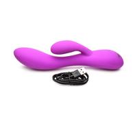 XR Brands BANG! - Vibrador Conejito Flexible Doble Estimulación - Morado