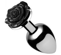 XR Brands Black Rose Butt Plug