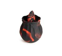 XR Brands BLOOMGASM - Black Kiss Vibrador Rosa para Rimming - Rojo/Negro