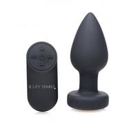 XR Brands Booty Sparks - Plug anal con luz LED vibratoria - Mediano