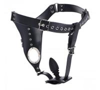 XR Brands Cinturón de castidad para pene con tapón anal de silicona