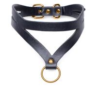 XR Brands Collar con junta tórica Bondage Baddie - Negro/oro