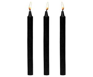 XR Brands Dark Drippers Fetish Drip Candles Set of 3 - Black 90 g