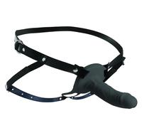 XR Brands Funda de Silicona Vibradora Realista para el Pene - Negro