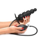 XR Brands Master Series - Tapón Anal Inflable Estriado - Negro