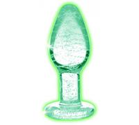 XR Brands Plug anal de cristal fosforescente - Pequeño