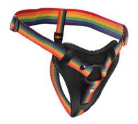 XR Brands Strap U - Lleva el arnés con correa universal Rainbow