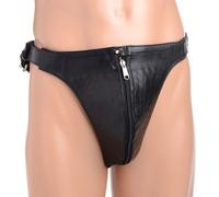 XR Brands Strict Leather - Cinturón de castidad de cuero con púas