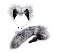 XR Brands TAILZ - Plug Anal con Cola de Lobo y Orejas
