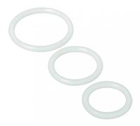 XR Brands Trinity - Anillos para pene de silicona, Transparente