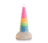 XR Brands XR Brands - Dildo de Silicona Arcoíris Luminescente