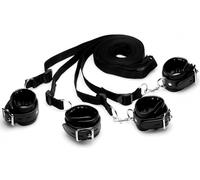 XR Brands XR Brands - Kit de Restricción de Cama Esposas de Cama - Negro