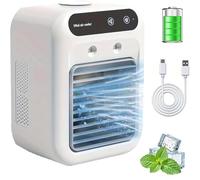 XRASKU Portable AC, Air Conditioner, 2025 New Portable Unit Air Conditioner Rapid Cooling, 500ml Tank Built-In Ice, Stay Cool Anywhere(Blanco)