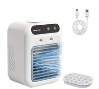 XRASKU Portable AC Unit, 2025 Upgrade 4-In-1 Portable Air Conditioner, Low Energy Consumption/Instant Cooling/Ultra-Quiet/Cordless/Evaporative Cooler/Rechargeable