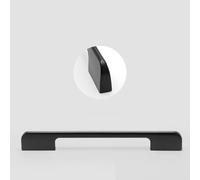 XRB2050 2 Pcs Tirador para Muebles, Baños Tiradores Para Cocina con Tornillos, Tiradores de Puerta de Cajón para Cajones Gabinete Puertas Armarios Negro Centros de Orificio 224 mm