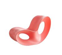 XRBCNMM Mecedora moldeada de una pieza para uso en interiores y exteriores, de polietileno, curvada, estilo papasan, para jardín, patio, balcón, sala de estar, dormitorio, guardería, porche, adultos y